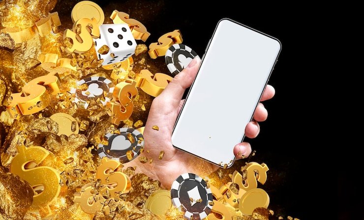 Pengguna menikmati game kasino dan olahraga di smartphone Android sederhana berdasarkan antarmuka mpo007